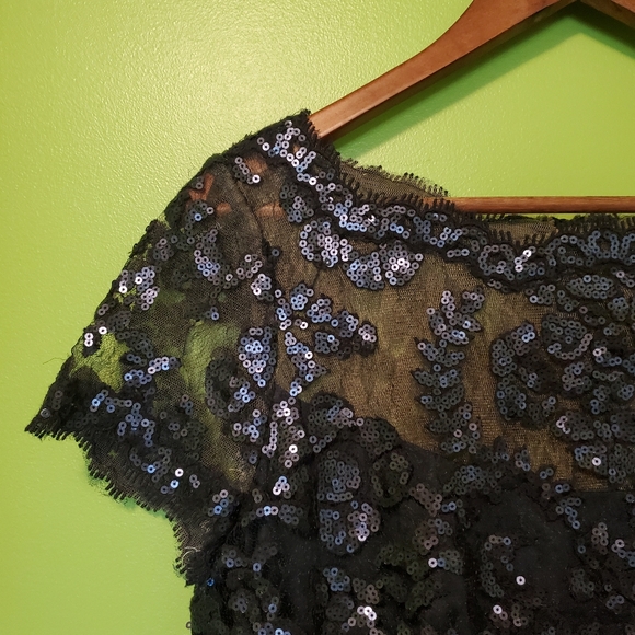 Tadashi Shogi Navy Sequin Dress - Picture 2 of 4